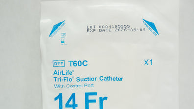 Vyaire T60C AirLife Tri-Flo Suction Cath. with Control Port, 14Fr (x)